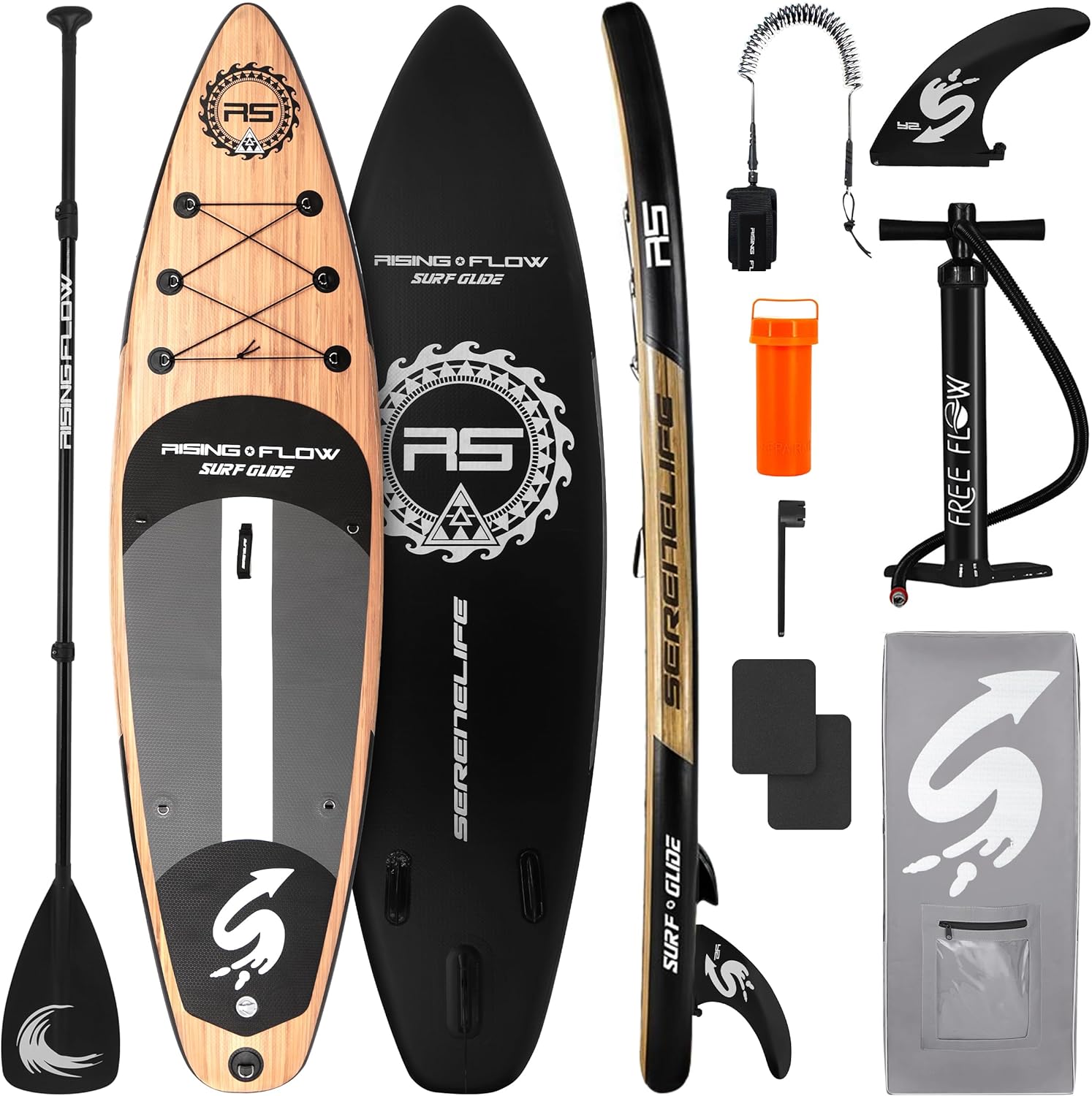 Inflatable Stand Up Paddle Board with Premium SUP Accessories – Wide Stable Design with Non-Slip EVA Deck Pad for Adults and Youth of All Skill Levels, 350 lbs Capacity