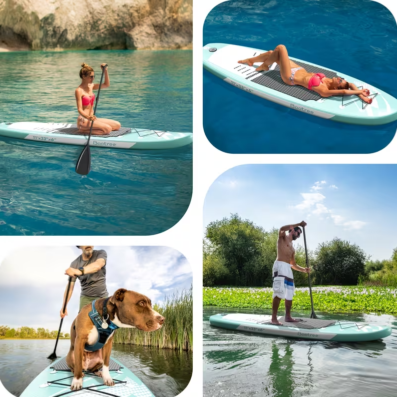 Pink Inflatable Stand Up Paddle Boards with Premium SUP Paddle Board Accessories, Wide Stable Design, Non-Slip Comfort Deck