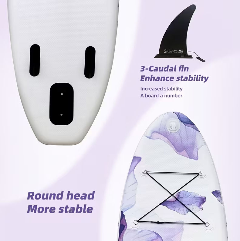 10.6' Inflatable Stand Up Paddle Boards, 32" Paddle Board Of All Skill Levels With Complete Inflatble SUP Accessories, Hand Pump, Waterproof Bag, Removable Fin, Leash